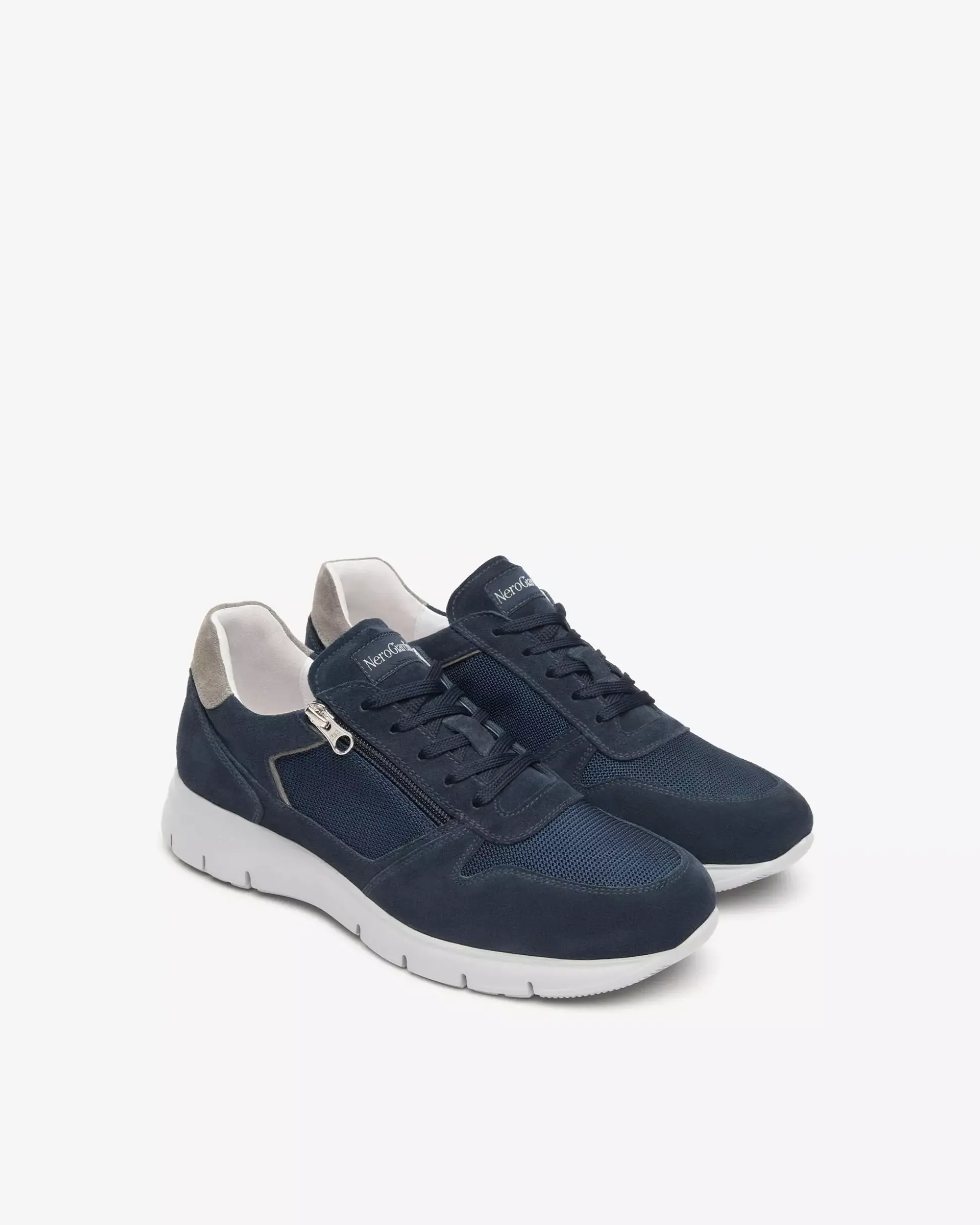 Sneakers Uomo in Camoscio e Tela