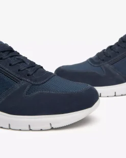 Sneakers Uomo in Camoscio e Tela