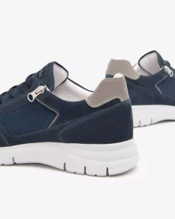 Sneakers Uomo in Camoscio e Tela