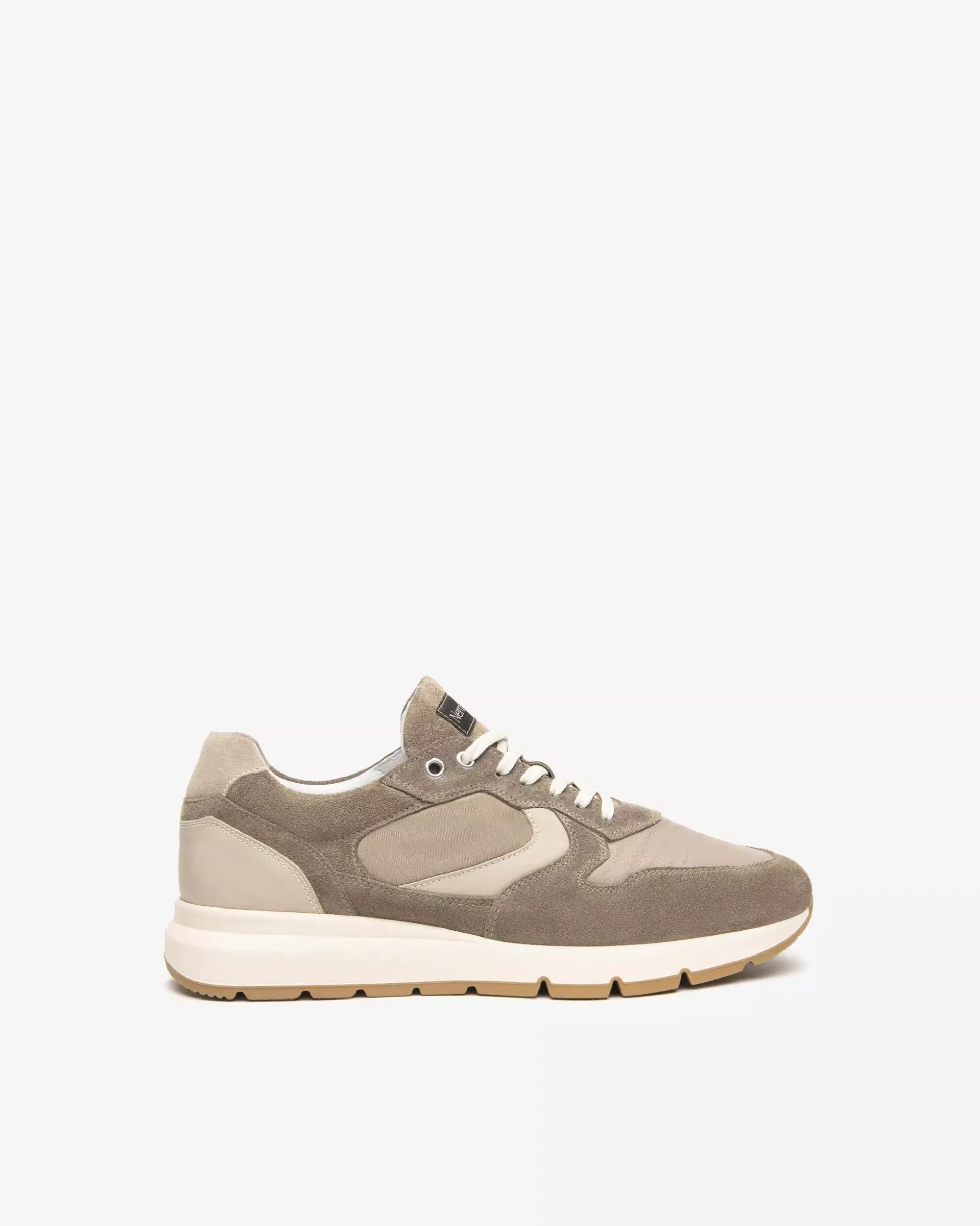 Sneakers Uomo in Camoscio, Pelle e Tela