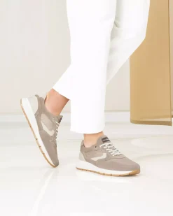 Sneakers Uomo in Camoscio, Pelle e Tela