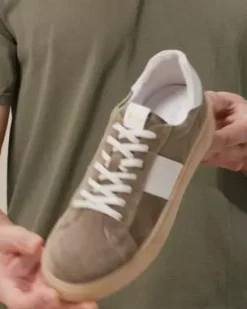 Sneakers Uomo in Camoscio e Pelle
