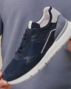 Sneakers Uomo in Pelle, Camoscio e Tela