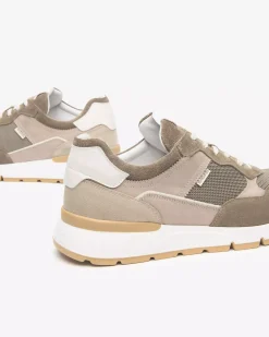 Sneakers Uomo in Pelle, Camoscio e Tela