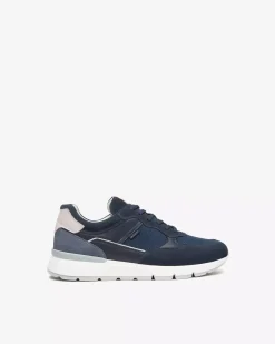 Sneakers Uomo in Pelle, Camoscio e Tela