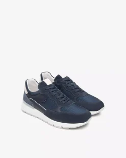 Sneakers Uomo in Pelle, Camoscio e Tela