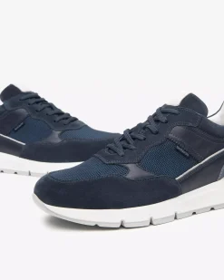 Sneakers Uomo in Pelle, Camoscio e Tela