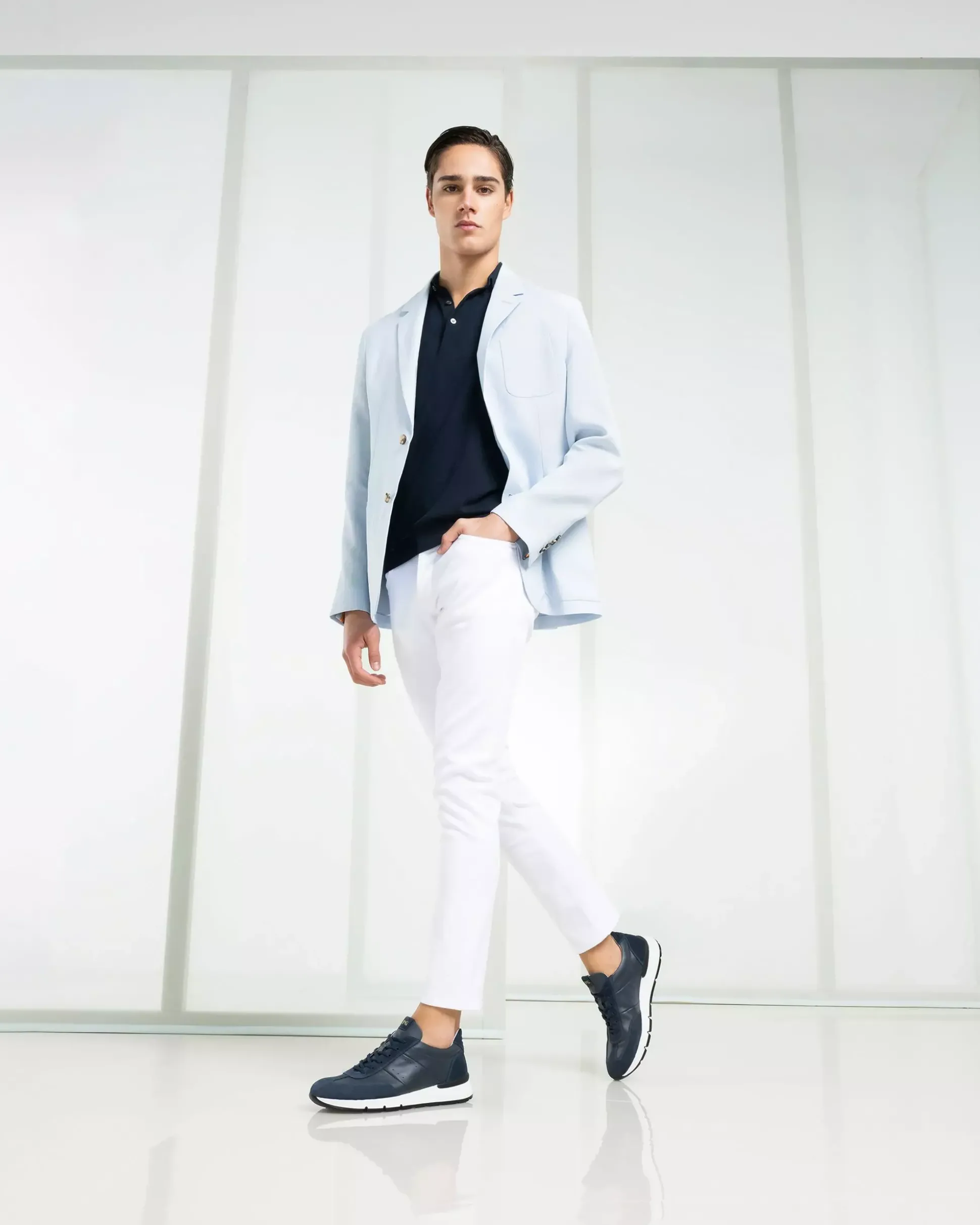 Sneakers Uomo in Pelle e Camoscio