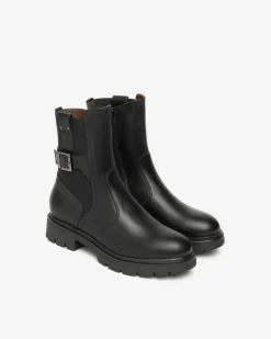 Stivaletti Donna in Pelle e Tessuto