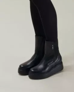 Stivaletti Donna in Pelle e Tessuto
