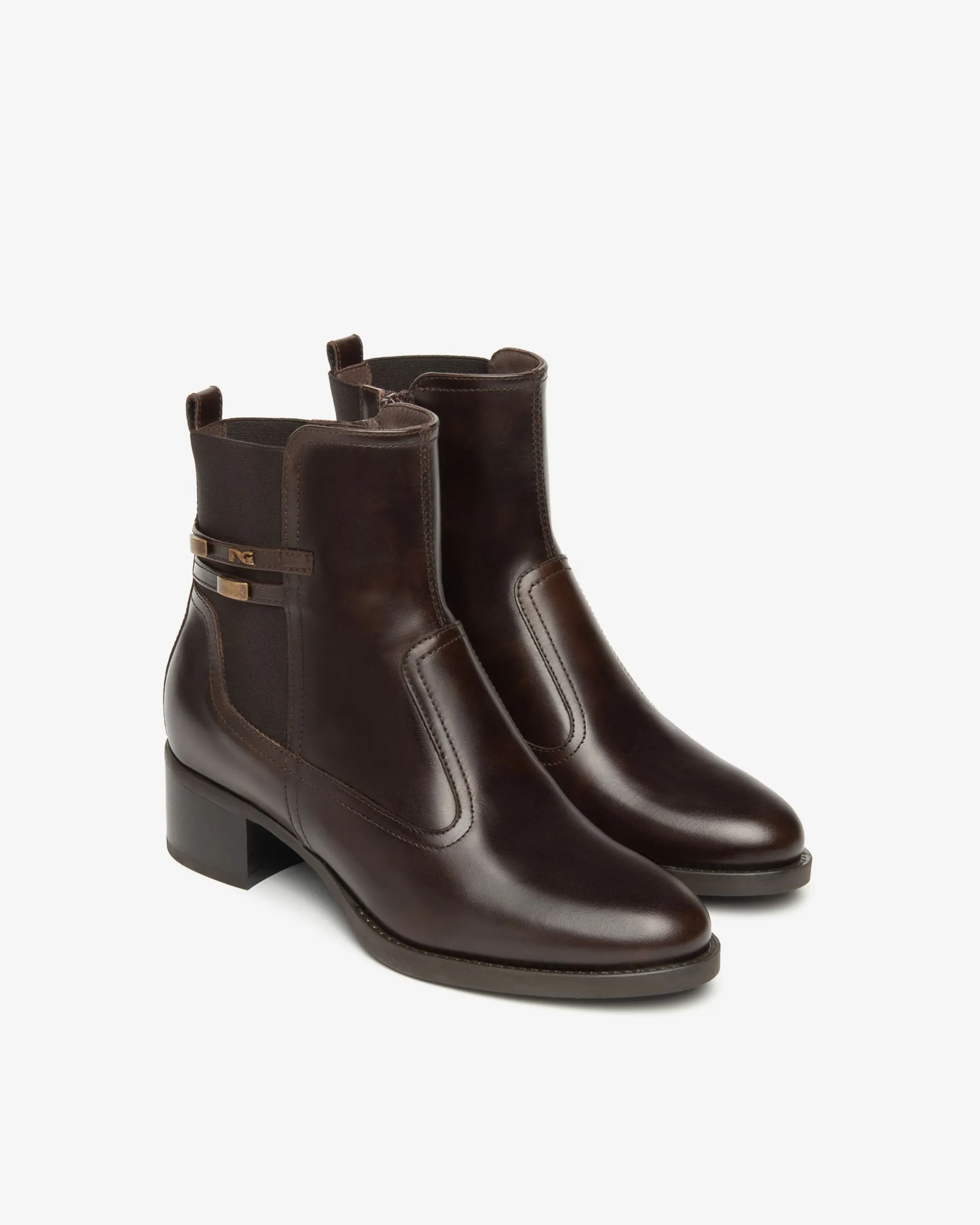 Stivaletti Donna in Pelle e Tessuto