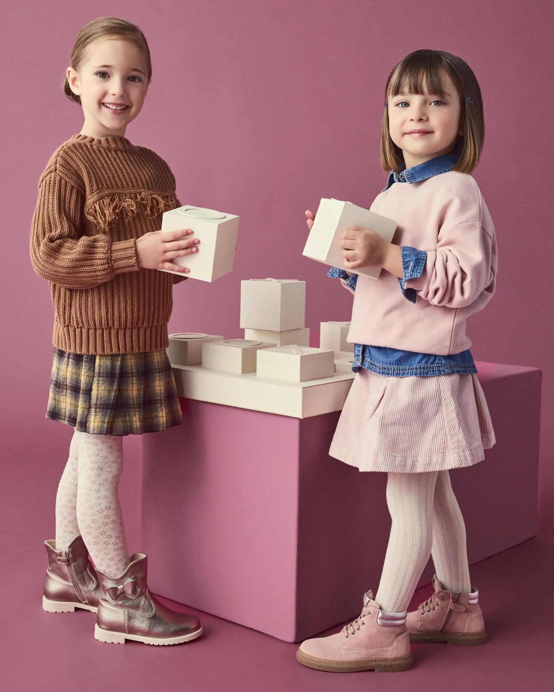 Stivaletti Junior da Bambina in Camoscio e Pelle