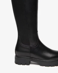 Stivali Donna in Pelle e Tessuto