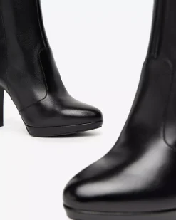 Stivali Donna in Pelle e Materiale Tecnico