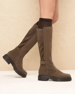 Stivali Donna in Suede e Materiale Tecnico