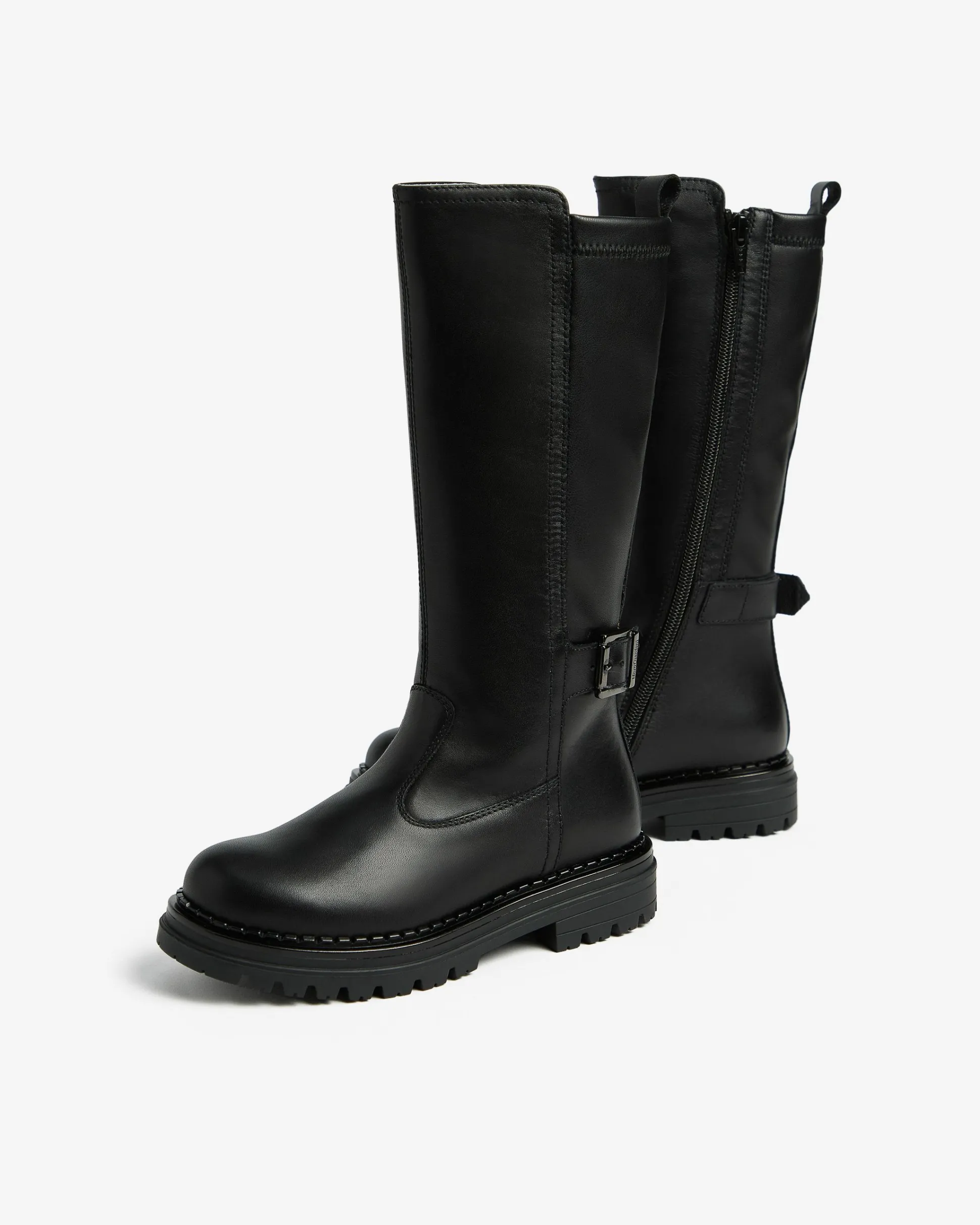 Stivali Teen da Ragazza in Pelle e Materiale Tecnico