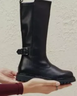 Stivali Teen da Ragazza in Pelle e Materiale Tecnico